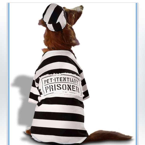 Bootique Striped Pet Prisoner Costume - Picture 5 of 5